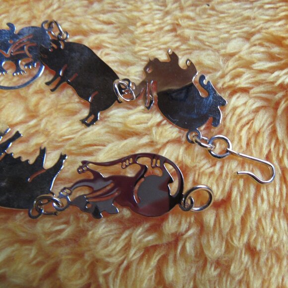 AMAZING-BARNYARD-NECKLACE-LINKS-PIG-HORSE-COW-SHEEP-GOLD-WILD BRYDE-UNIQUE! - Picture 12 of 13